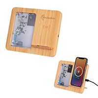 Bamboo Photo Frame & 10W Wireless Charger